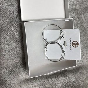 Silver hoop earrings